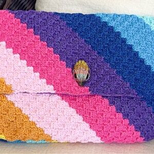 Kurt Geiger Multicolor Crochet Shoulder Bag